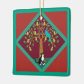 12日のクリスマスと猫1日目 セラミックオーナメント (左)