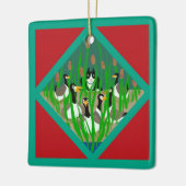 12日のクリスマスと猫6日目 セラミックオーナメント (左)