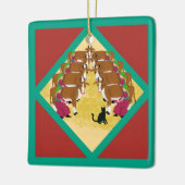 12日のクリスマスと猫8日目 セラミックオーナメント (左)