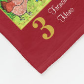 12日のクリスマスのかわいい動物及びタイポグラフィ フリースブランケット (角)