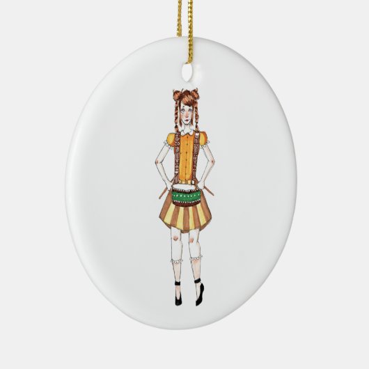 12日のクリスマスのオーナメント12のドラマーのドラムをたたくこと セラミックオーナメント (右)