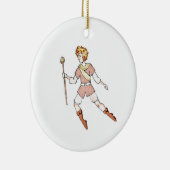 12日のクリスマスのオーナメント-主跳躍する10 セラミックオーナメント (右)