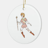 12日のクリスマスのオーナメント-主跳躍する10 セラミックオーナメント (左)