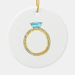 12日のクリスマスのオーナメント- 5つの金リング セラミックオーナメント