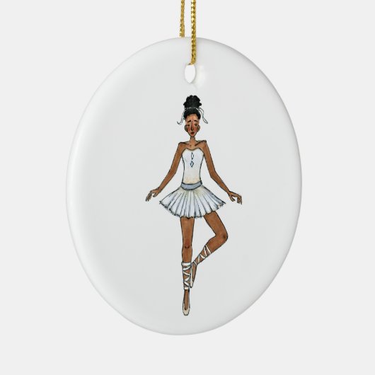 12日のクリスマスのオーナメント- 9人の女性踊ること セラミックオーナメント (右)