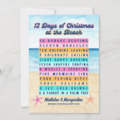 12日のクリスマスのビーチレトロパーティー 招待状 (裏面)