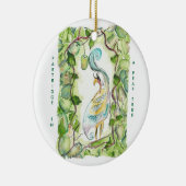 12日のクリスマスのヤマウズラ セラミックオーナメント (右)