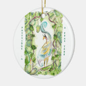 12日のクリスマスのヤマウズラ セラミックオーナメント (左)