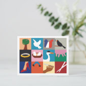 12日のクリスマスの休日の郵便はがき シーズンポストカード (スタンド正面)