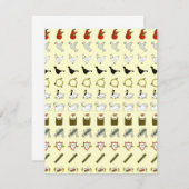 12日のクリスマスの招待状 招待状 (正面/裏面)