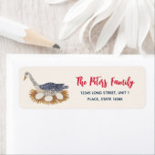 12日のクリスマスイラストレーション6 Geese a Laying ラベル (インサイチュ)