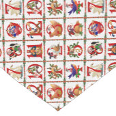 12日のクリスマスキルトプリント ショートテーブルランナー (コーナー)