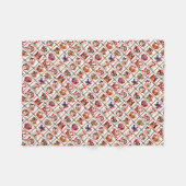 12日のクリスマスキルトプリント フリースブランケット (正面(横))