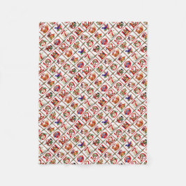 12日のクリスマスキルトプリント フリースブランケット