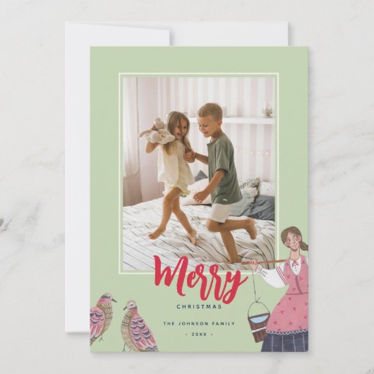 12日のクリスマスグリーン写真 シーズンカード (正面)