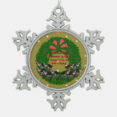 12日のクリスマスコレクション:10日目 スノーフレークピューターオーナメント (正面)