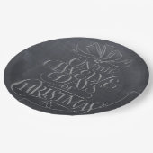 12日のクリスマスシャルボード書道 ペーパープレート (アングル)