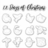 12日のクリスマスステッカー シール (正面)