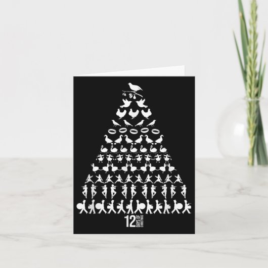 12日のクリスマスツリークリックホリデークリスマスC カード (正面)