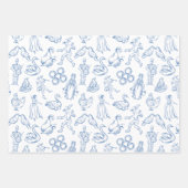 12日のクリスマストイル ラッピングペーパーシート (正面2)