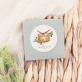 12日のクリスマスドラム ラウンドシール