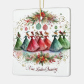 12日のクリスマスナインレディース踊り セラミックオーナメント (左)