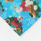 12日のクリスマスハンドメイド感じオーナメントの子 フリースブランケット (角)