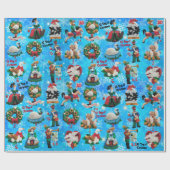 12日のクリスマスハンドメイド感じオーナメント ラッピングペーパー (フラット)