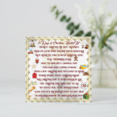 12日のクリスマスバケットリストかわいいホリデーカード 招待状 (スタンド正面)