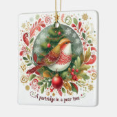 12日のクリスマスパラトリッジの梨の木 セラミックオーナメント (左)
