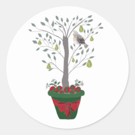 12日のクリスマスパラトリッジの梨の木 ラウンドシール