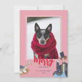 12日のクリスマスピンク写真 シーズンカード (正面)