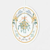 12日のクリスマスファイブゴールデンリングや輪 メタルオーナメント (正面左)