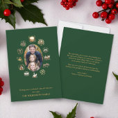 12日のクリスマスフォトグリーングリーティングカード 招待状