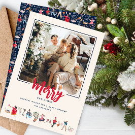 12日のクリスマスベージュ色写真 シーズンカード