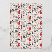 12日のクリスマスベージュ色写真 箔シーズンカード (裏面)