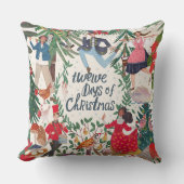 12日のクリスマスベージュ色 クッション (正面)