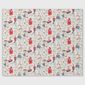 12日のクリスマスベージュ色 ラッピングペーパー (フラット)