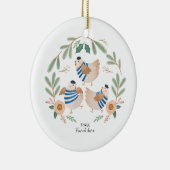 12日のクリスマスホリディヘ伝統的ンス セラミックオーナメント (右)