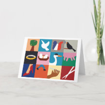 12日のクリスマスホリデーグリーティングカード