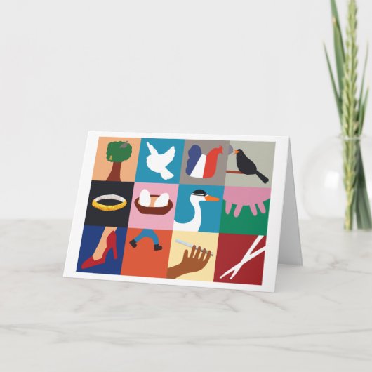 12日のクリスマスホリデーグリーティングカード シーズンカード (正面)