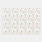 12日のクリスマスホリデーパターン ラッピングペーパーシート (正面2)