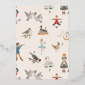 12日のクリスマスホリデーパーティー招待状 箔招待状 (裏面)