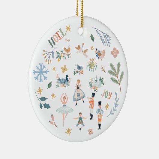 12日のクリスマスホリデーファ伝統的ミリ セラミックオーナメント (右)