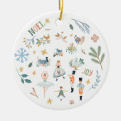 12日のクリスマスホリデーファ伝統的ミリ セラミックオーナメント (正面)