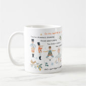 12日のクリスマスホリデー伝統的クラシック コーヒーマグカップ (左)