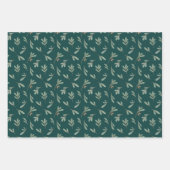 12日のクリスマスホリデー伝統的クラシック ラッピングペーパーシート (正面2)