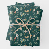 12日のクリスマスホリデー伝統的クラシック ラッピングペーパーシート (インサイチュ)