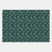 12日のクリスマスホリデー伝統的クラシック ラッピングペーパーシート (正面2)