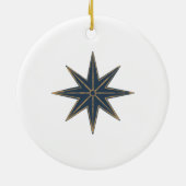 12日のクリスマスホリデー伝統的ドラマー セラミックオーナメント (裏面)